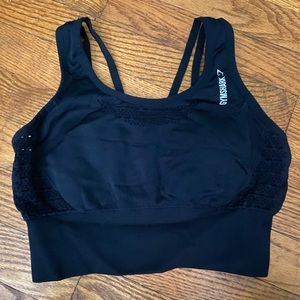Black Gymshark Sports Bra top